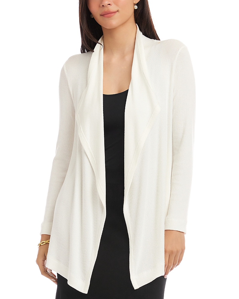 Karen Kane Ribbed Front Draped Cardigan