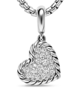 DY Elements&reg; Heart Pendant in Sterling Silver with Diamonds, 12.7mm