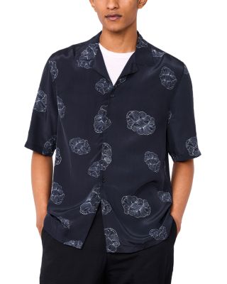 Eren Crepe Cloud Lines Short Sleeve Shirt