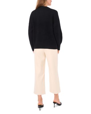 Flower Motif Crewneck Sweater