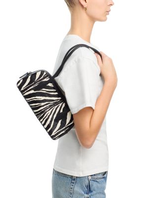 Mini Zebra Print Calf Hair Shoulder Bag