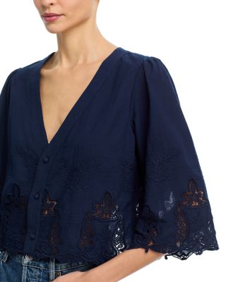 The Lady Lace Trim Blouse