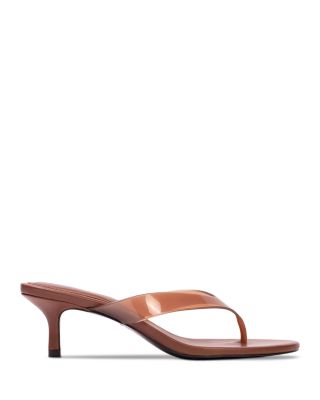 Women's Kitten Heel Thong Sandals