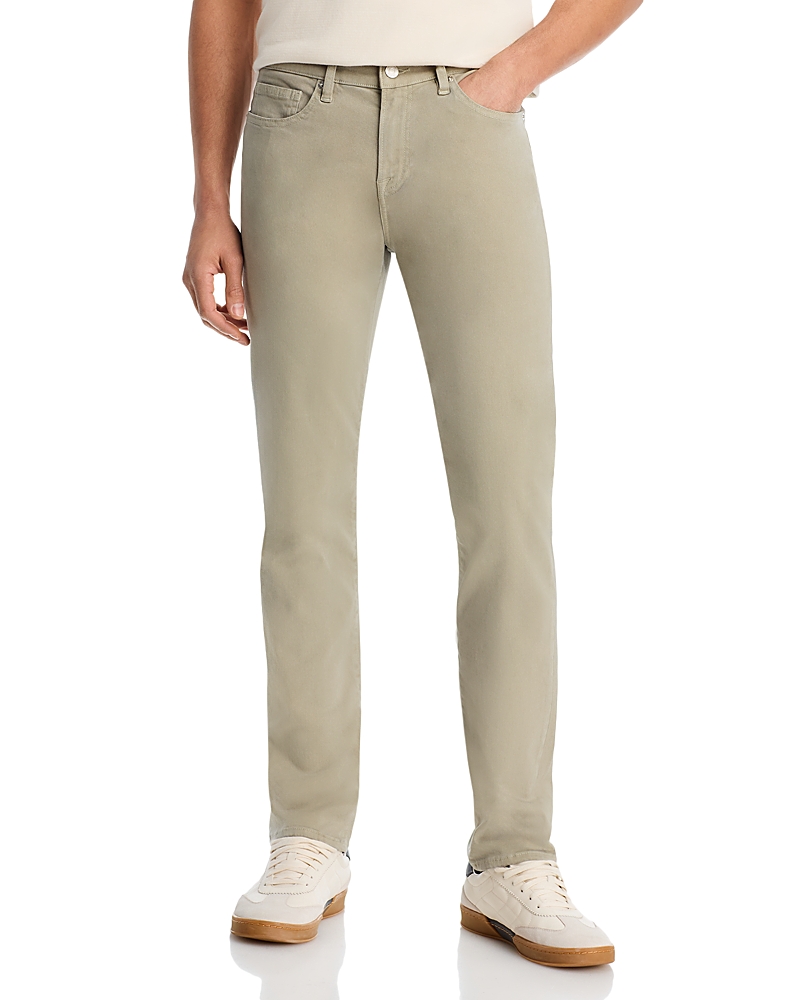 Frame L'Homme Slim Brushed Twill Pants in Mintleaf