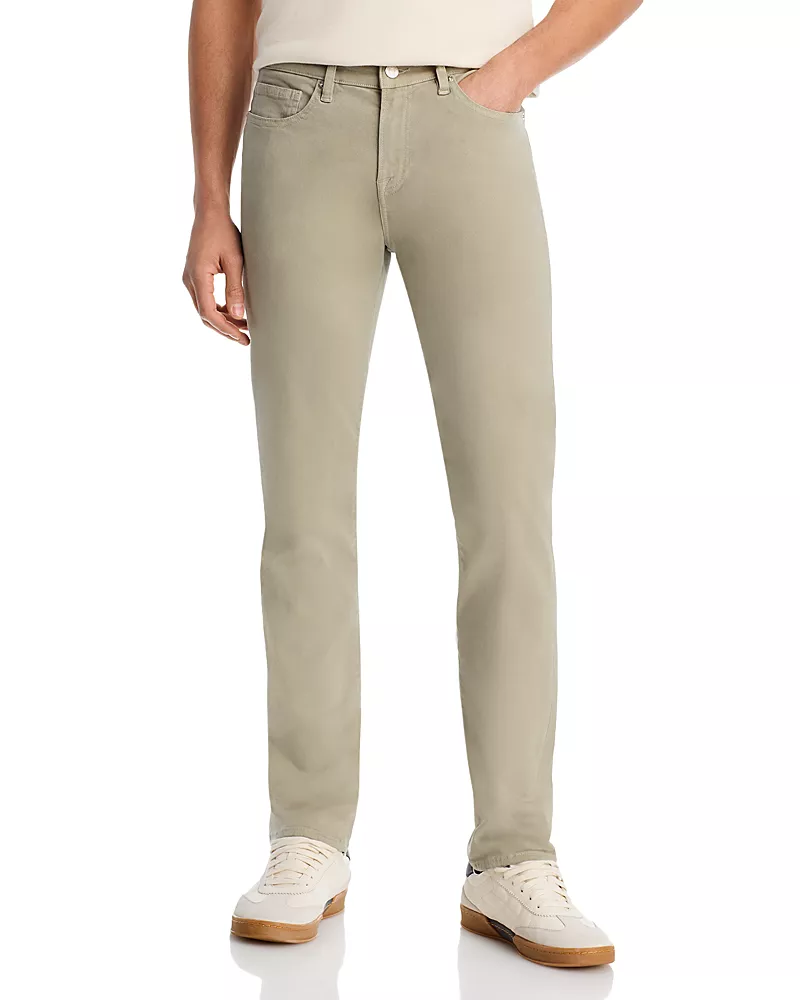 Frame L'Homme Slim Brushed Twill Pants in Mintleaf