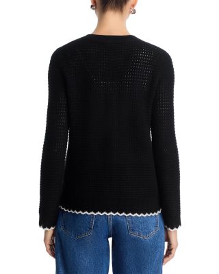 100% Cashmere Crewneck Cardigan Sweater - Exclusive