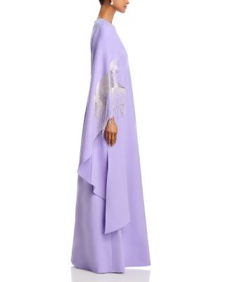 Long Sleeve Cape Gown