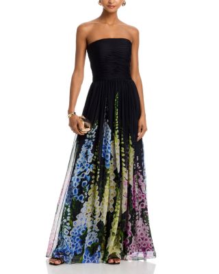 Silk Degrad&amp;eacute; Foxglove Chiffon Gown