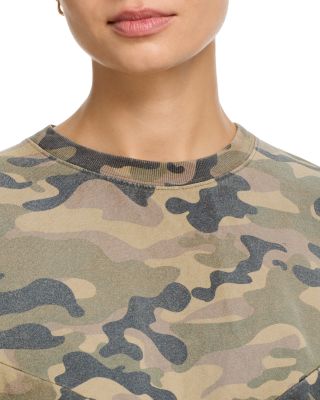 Camo Ruched Everyday Short Sleeve Tee