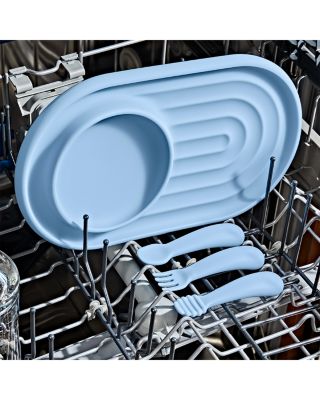 Tot Textured Plate & Spoons Set