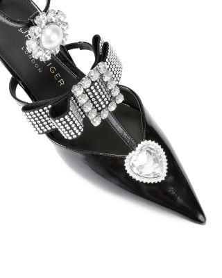 Women's Bow Pointed Gladiator Court Pumps