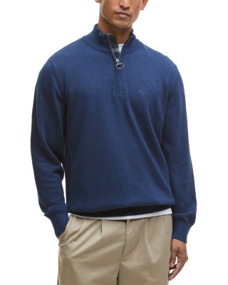 Cotton Half Zip Knitted Jumper