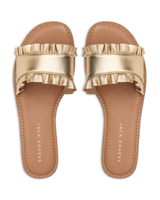 Women's Rozette Ruffle Slides