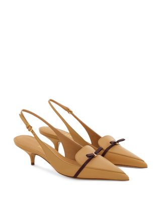 Women's Micro Bow Slingback Pumps