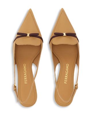 Women's Micro Bow Slingback Pumps