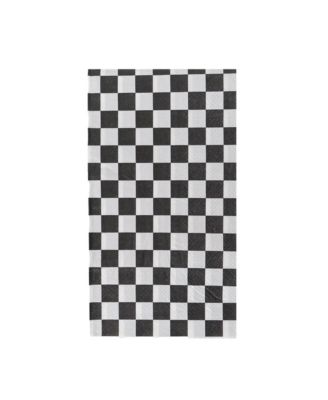  Harlequin Checkered Paper Guest Napkins, Set of 16