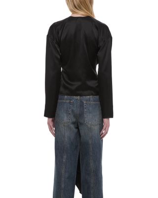 Silk Draped Scarf Top