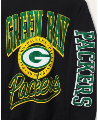  Unisex NFL Green Bay Packers Glitter Flea Market Crew Fleece Sweatshirt