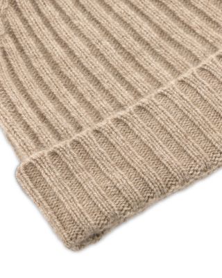 Men's Ribbed Pure Cashmere Beanie