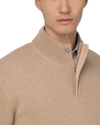 Half-Zip Cashmere Wool Sweater