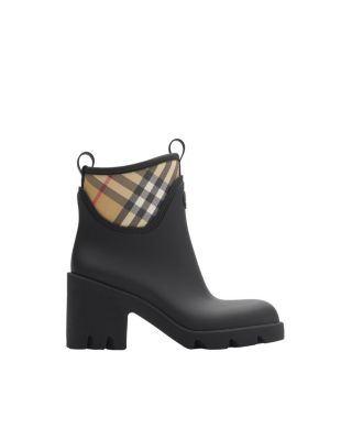 Women's Rubber Marsh Stamp Heeled Low Boots