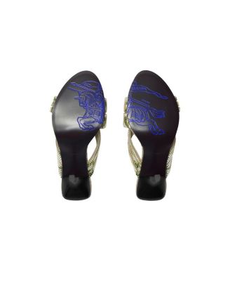 Women's Check Mesh Cabana Maille Mules
