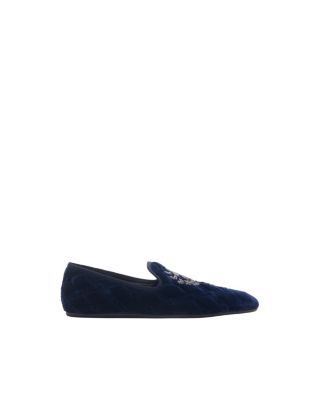 Men's Quilted Velvet Estate Slippers