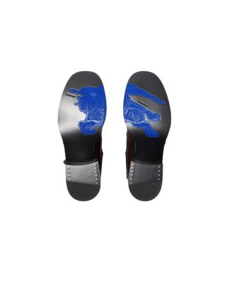  Check Leather Ledger Jodphur Boots