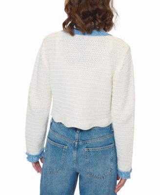  Women's Rose Scallop Edge Sweater
