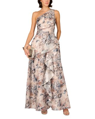 Printed Jacquard Long Dress