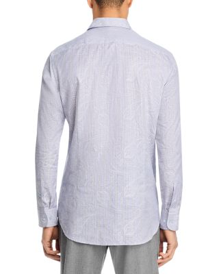 Tonal Stripe Paisley Jacquard Shirt
