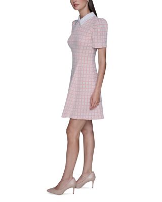 Short Puff Sleeve Tweed Dress