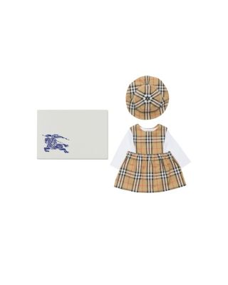 Unisex Check Cotton Three-piece Baby Gift Set - Baby