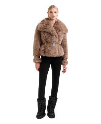 Chloe Faux Fur Jacket with Removable Puffer Hood