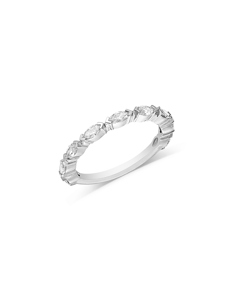 Bloomingdale's Fine Collection Luxe Collection Certified Lab Grown Diamond Marquise Band in 14K White Gold, 0.47 tcw