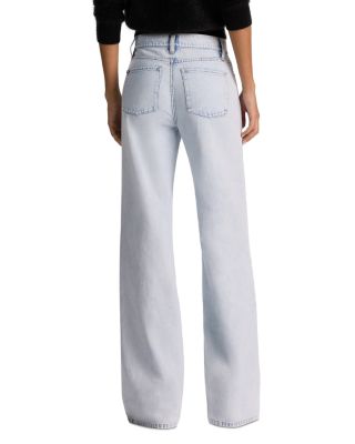 Chic High Rise Wide Leg Jeans in Dark Light Indigo