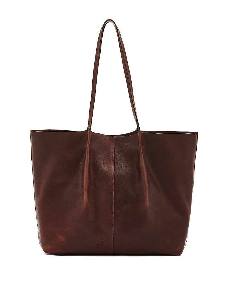 Il Bisonte Nina Large Pleated Leather Tote