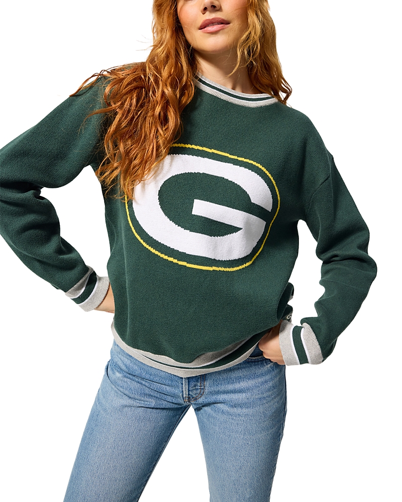 Terez Green Bay Packers Jacquard Crewneck Sweater