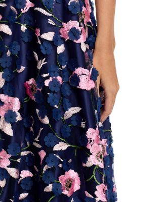 Floral Elbow Sleeve Short Dress