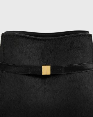 Belted Calf Hair Bucket Bag