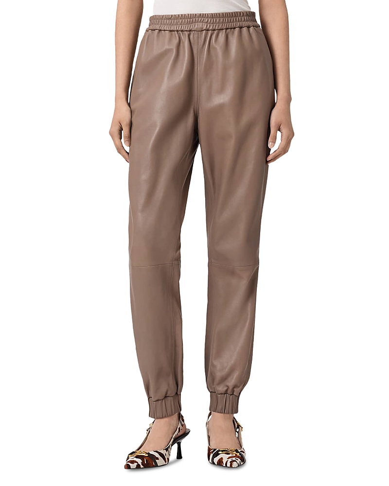 Allsaints Jen Leather Jogger Pants