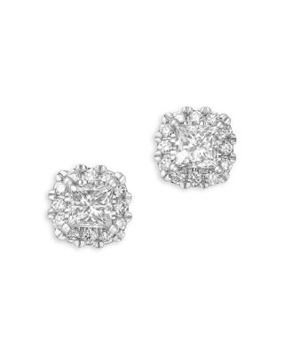 Bloomingdale's Fine Collection Diamond Cluster Stud Earrings in 14K White Gold, 1.50 tcw