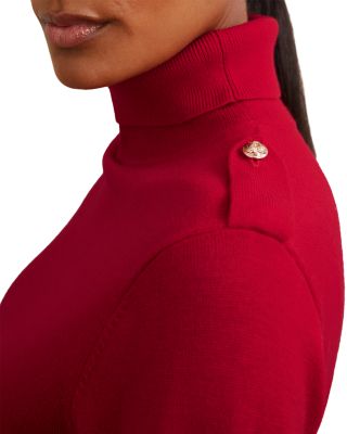 Corrine Wool Button Detail Knit Sweater