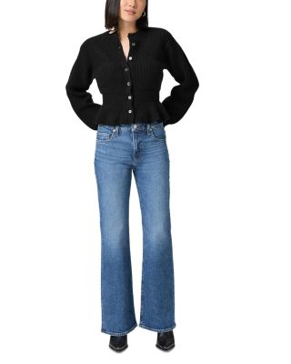 Petites Sofia Mid Rise Flare Jeans in Carver