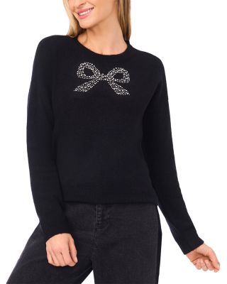 Sequinned Bow Sweater