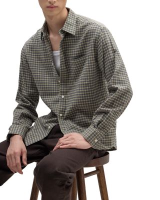 Deon Long Sleeve Button Front Flannel Shirt