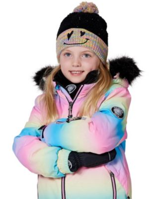  Girls' Lined Knit Hat with Pompom - Little Kid, Big Kid