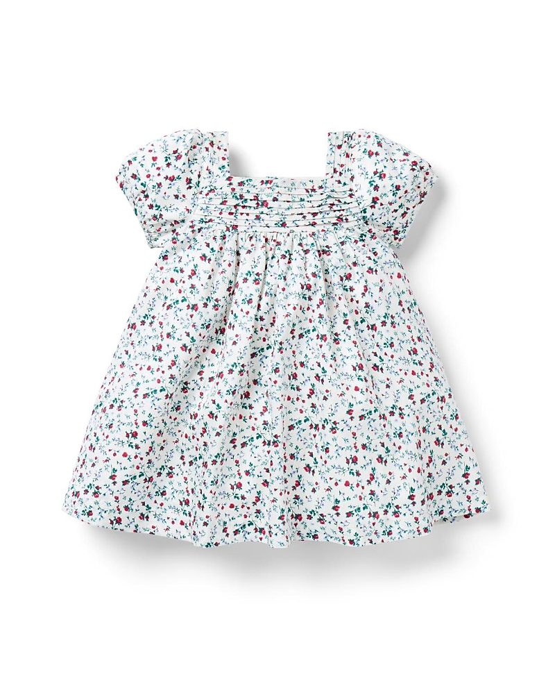 Janie and Jack Girls' Ditsy Floral Puff Sleeve Dress - Baby