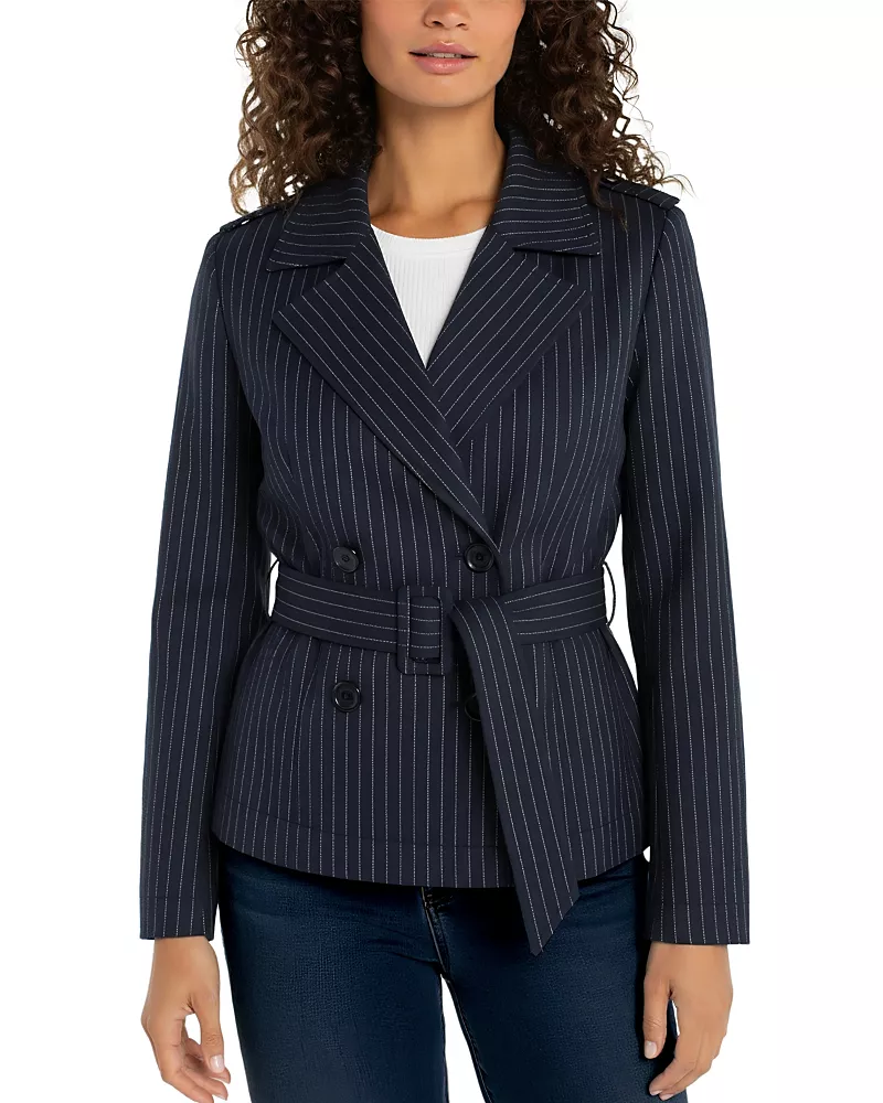 Liverpool Los Angeles Cropped Trench Jacket