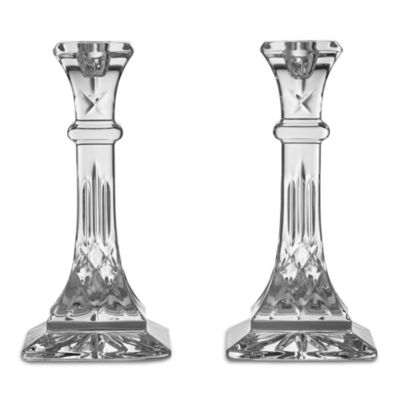 Lismore 8" Candlestick, Set of 2